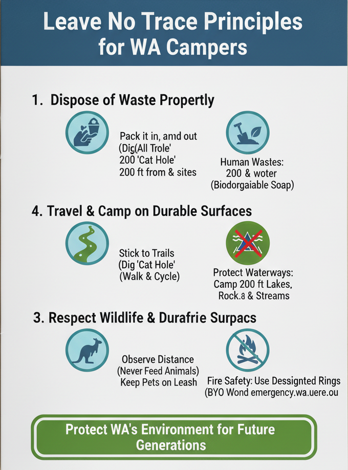 leave no trace policy for free camping near perth